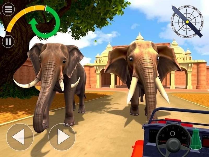 Elephant Safari Jaipur Delight Game Scene